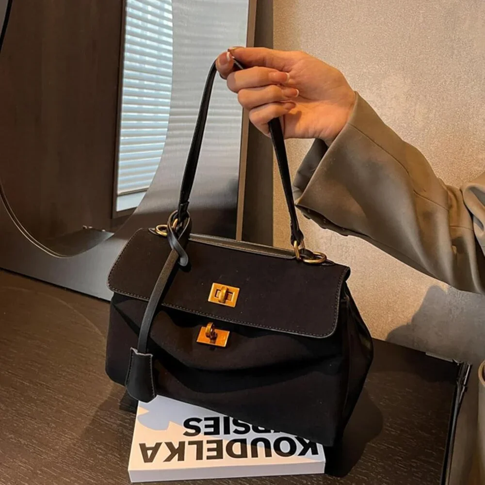 Women's Vintage Top Handle Purse Leather Crossbody Satchel Bag for Women